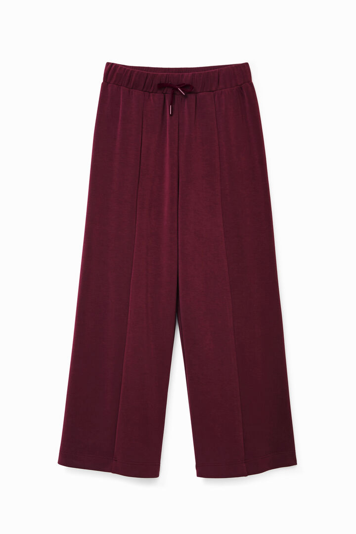 Fine-knit culotte trousers