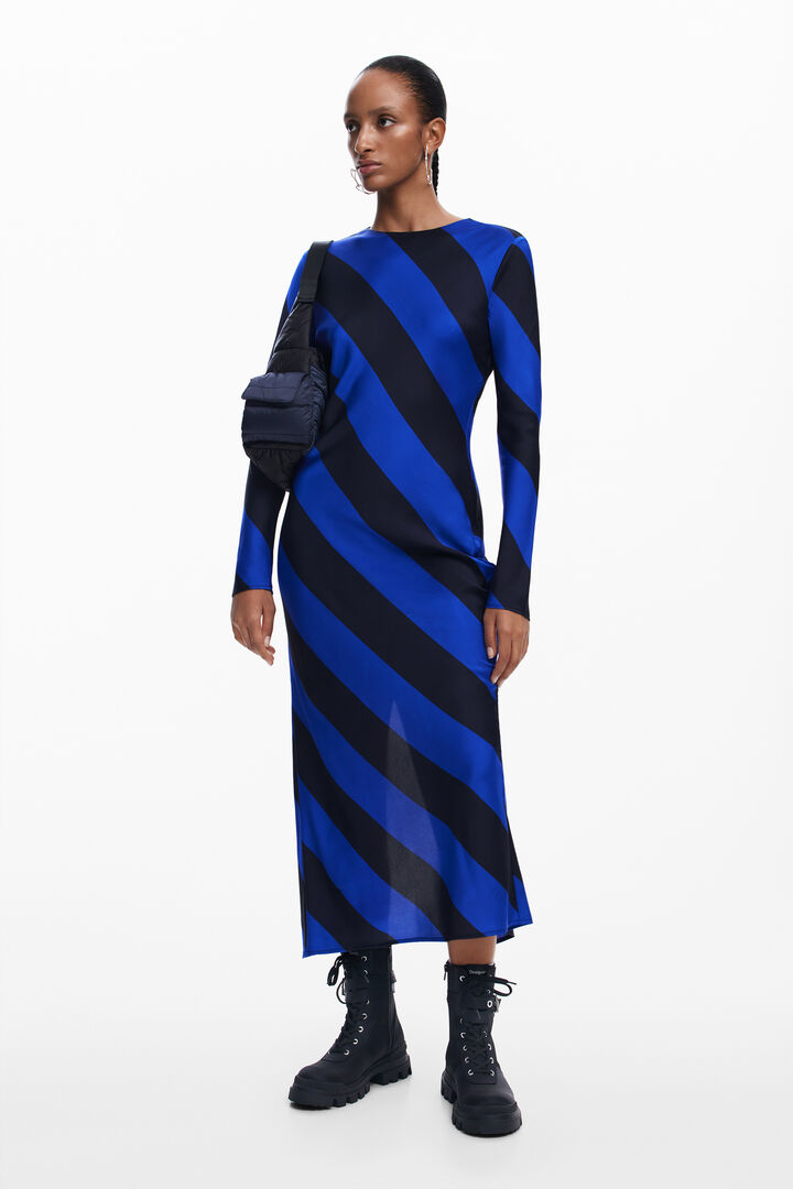 Striped midi dress