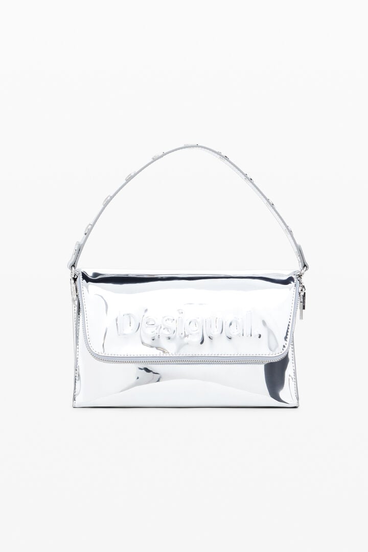 Faux leather effect bag with logo | Desigual
