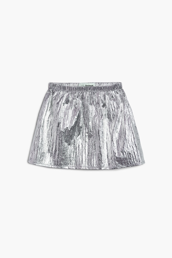 Falda corta metalizada | Desigual