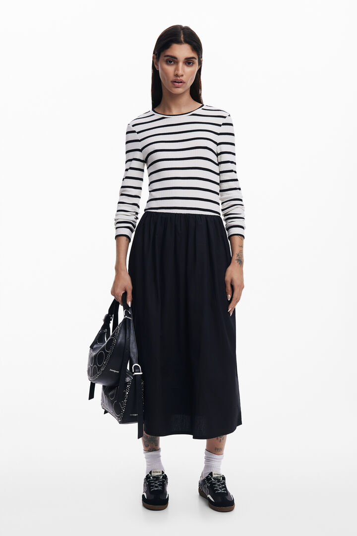 Combined midi dress