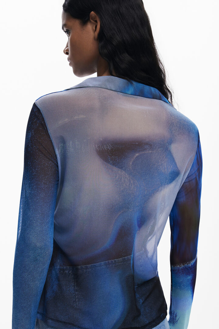 Maglietta abbottonata in tulle | Desigual