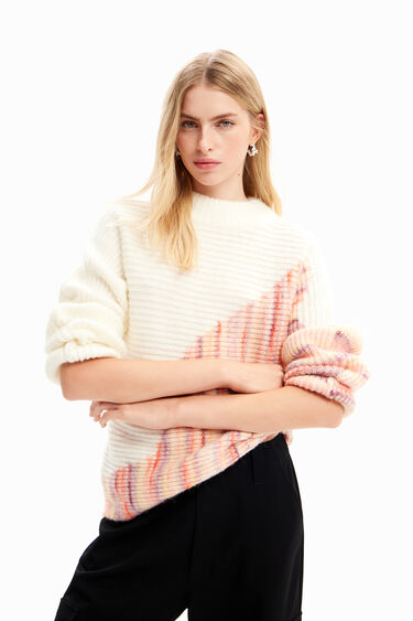 Asymmetric design pullover | Desigual