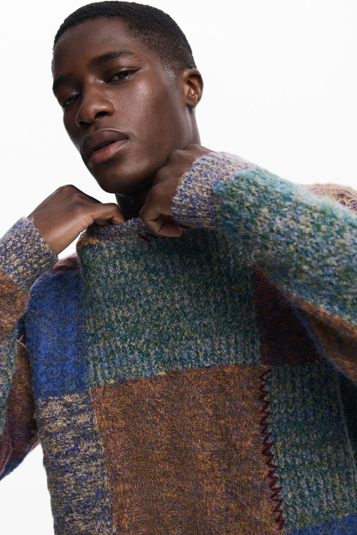 Thick patchwork sweater | Desigual