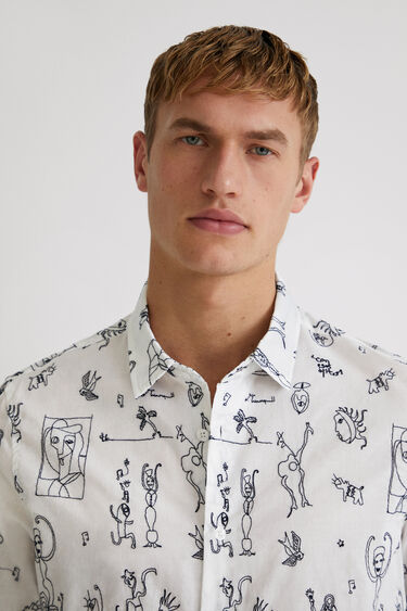 Long-sleeve embroidered shirt | Desigual