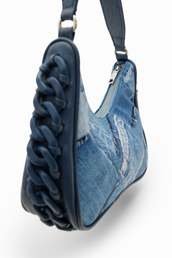 Small denim patchwork bag | Desigual