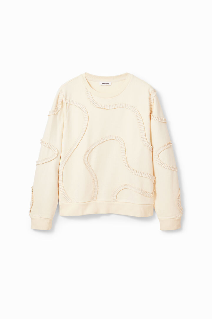 Sudadera cinta plisada | Desigual