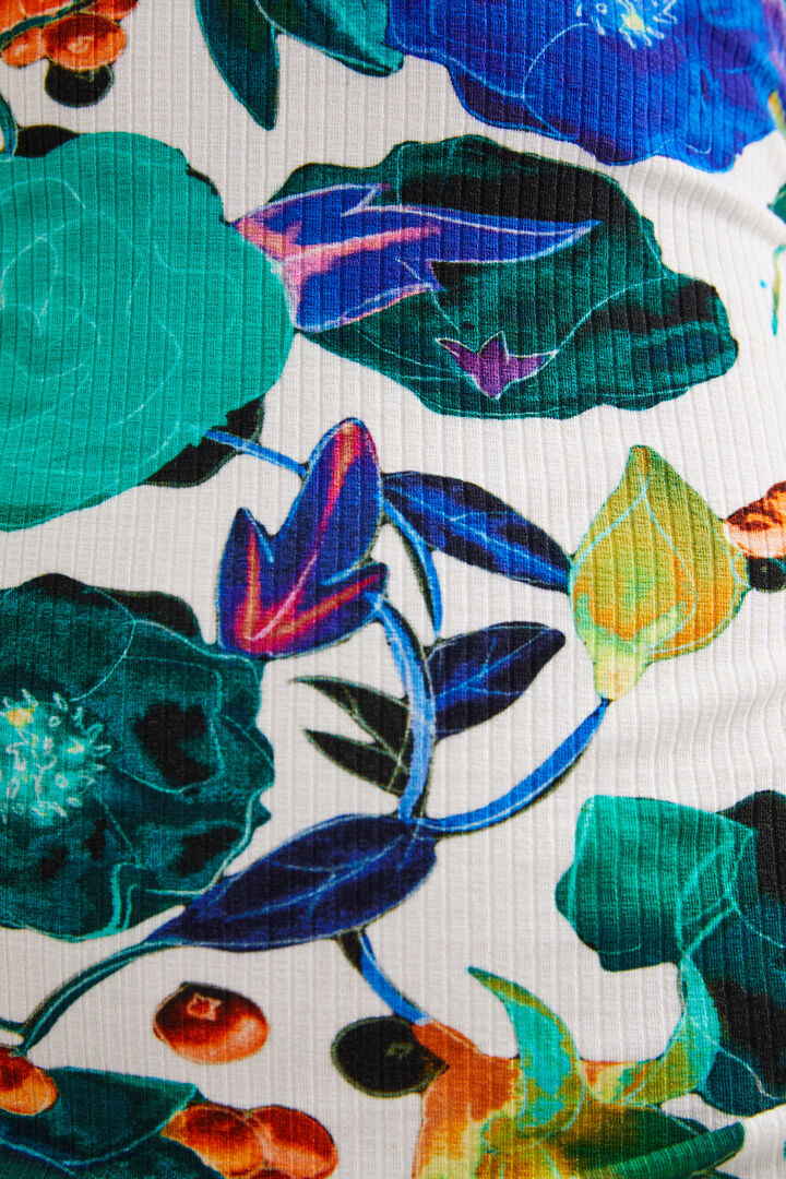 Vestit floral canalé | Desigual