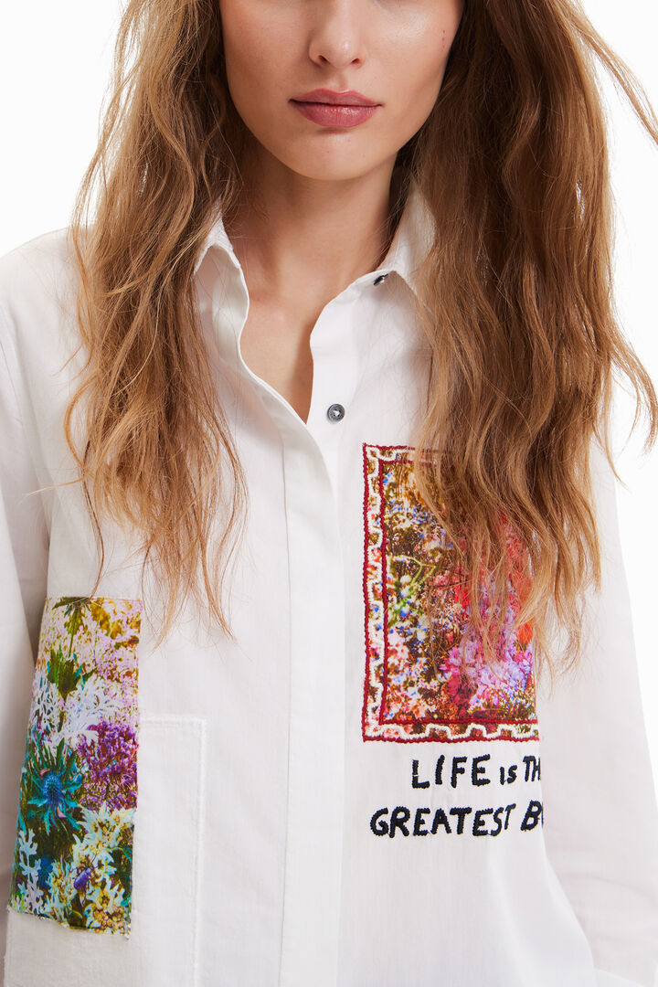 Embroidered patches shirt | Desigual