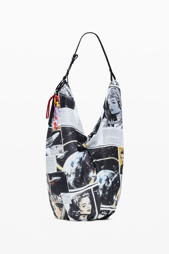 Large space newspaper shopper bag | Desigual