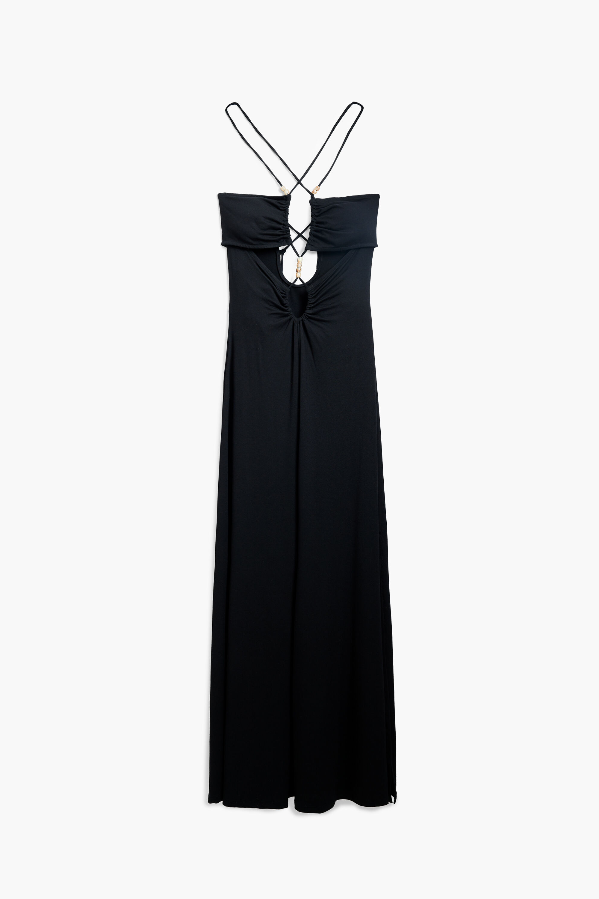 Cut-out neckline dress - BLACK - XL