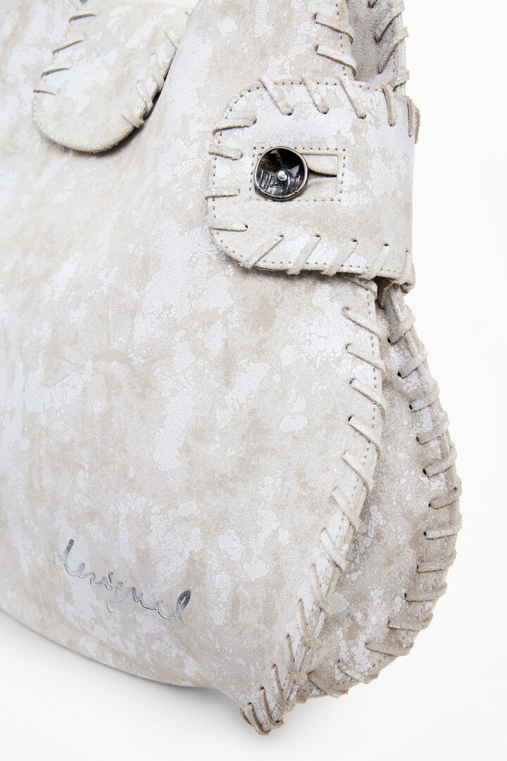 Small woven leather bag | Desigual