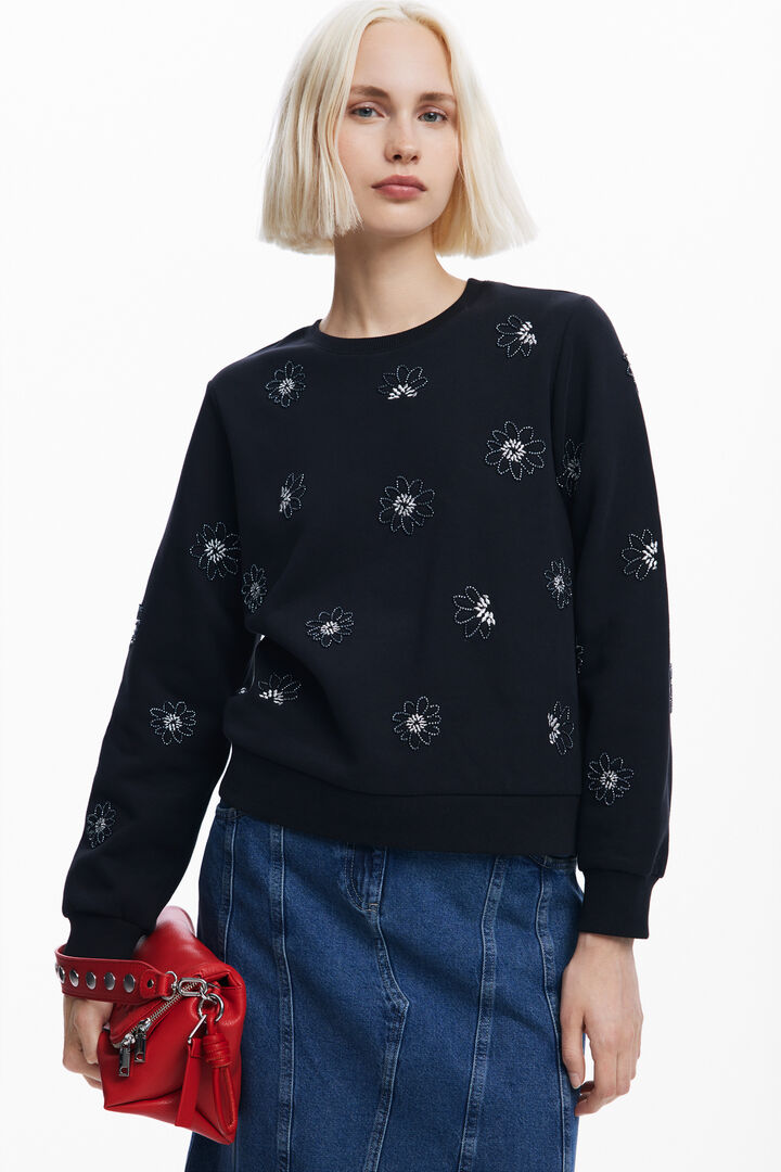Jewel flower sweatshirt | Desigual