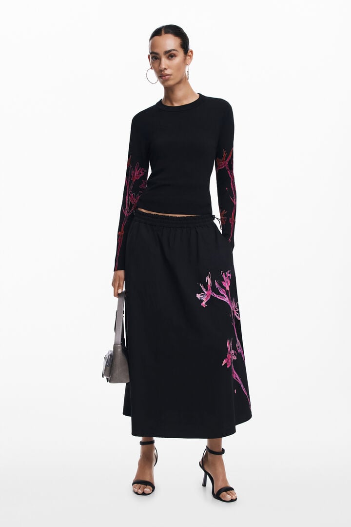 Pull manches orchidées | Desigual