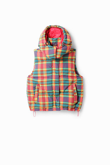 Women's Plaid padded gilet I Desigual.com