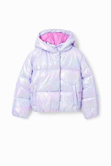 Iridescent quilted jacket | Desigual