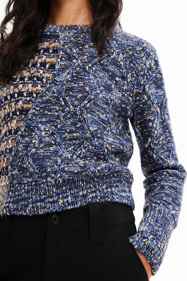 Hybrid chunky knit pullover | Desigual