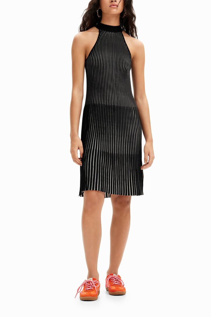 Vestido corto canalé | Desigual