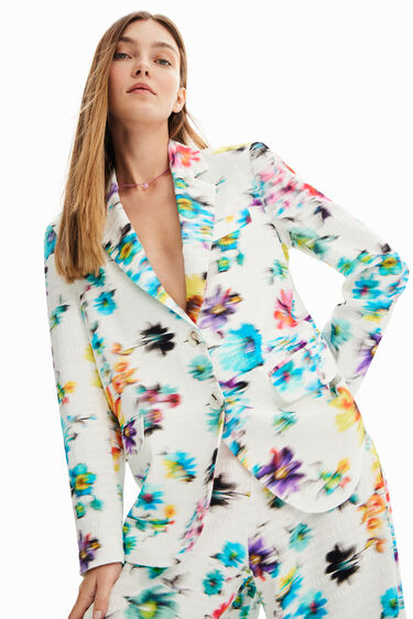 Blazer flors textura | Desigual