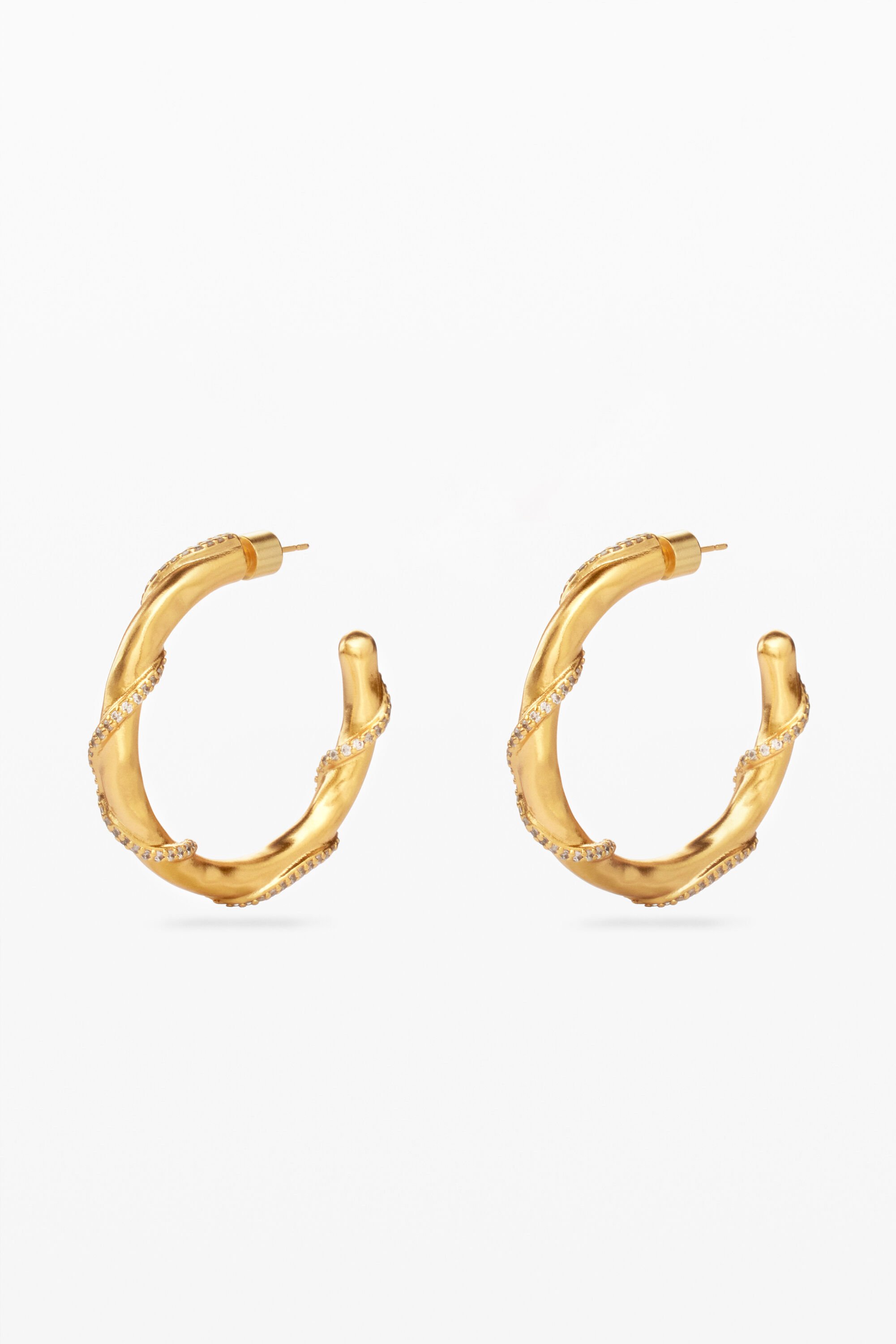 Zalio gold plated crystal earrings
