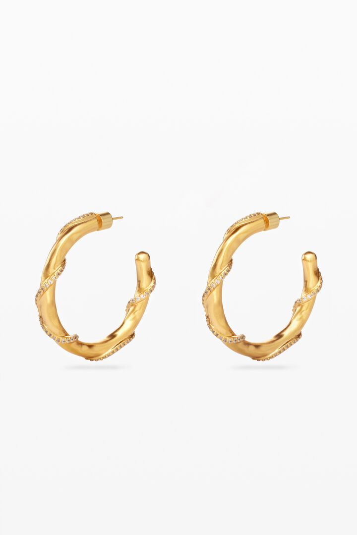 Zalio gold-plated crystal earrings | Desigual