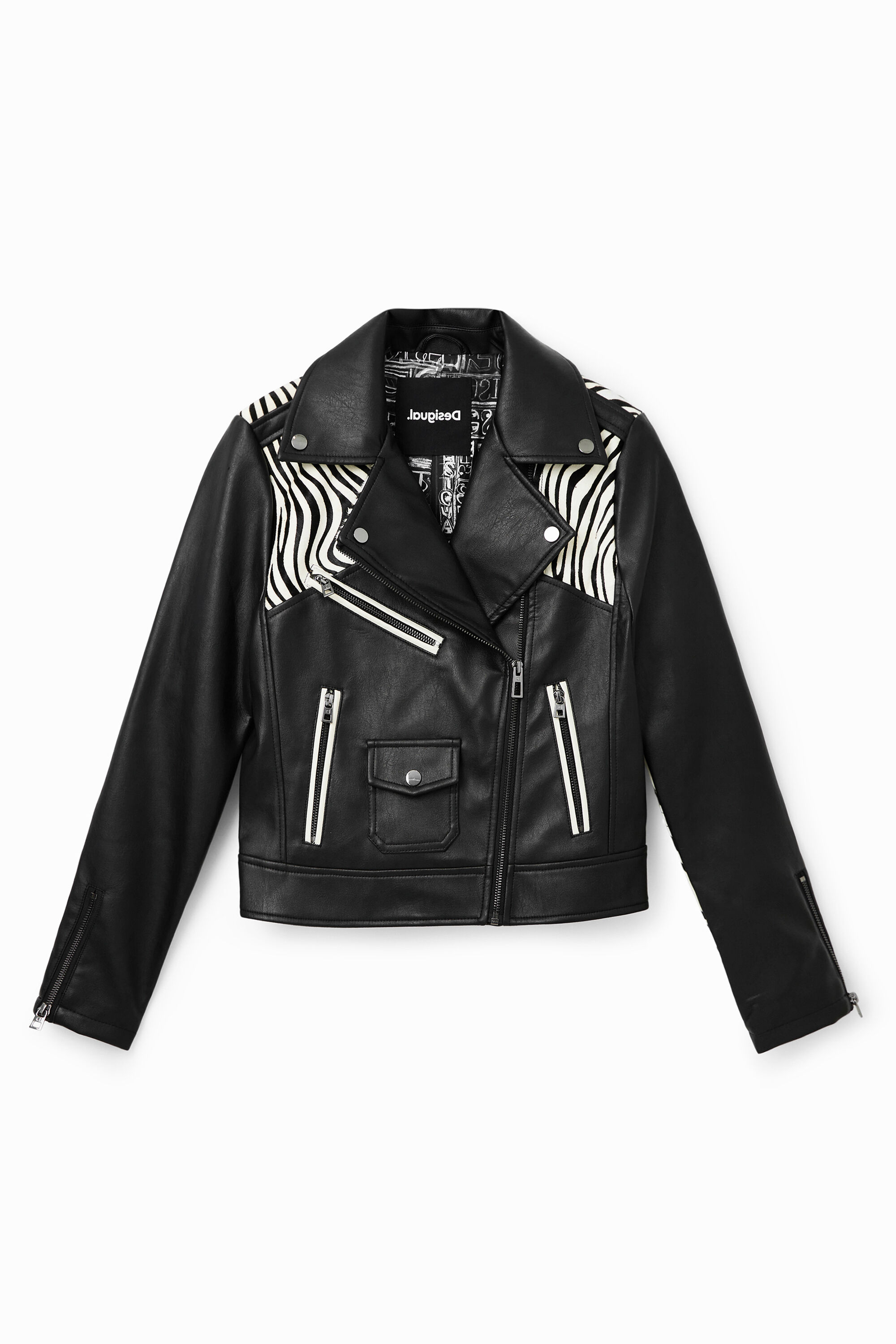 Biker-Jacke Zebra