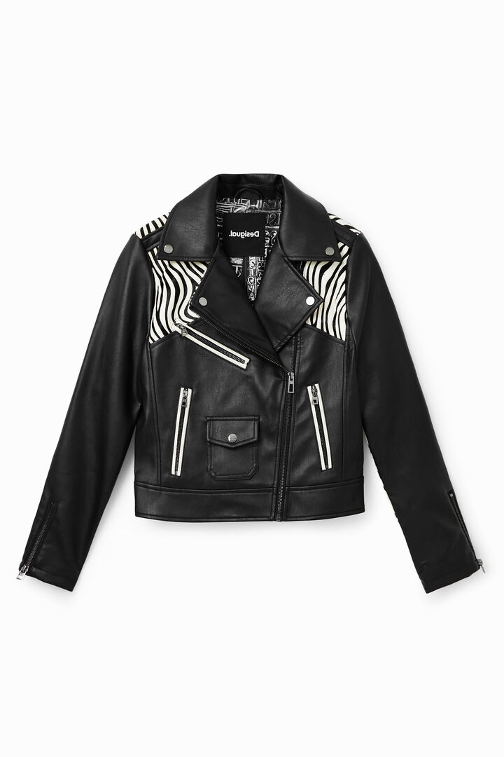 Jaqueta biker zebra | Desigual