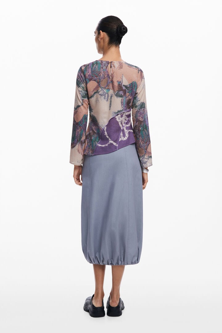 Camiseta asimétrica estampada | Desigual