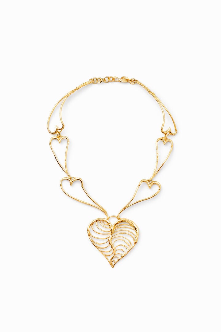 Zalio gold-plated heart necklace