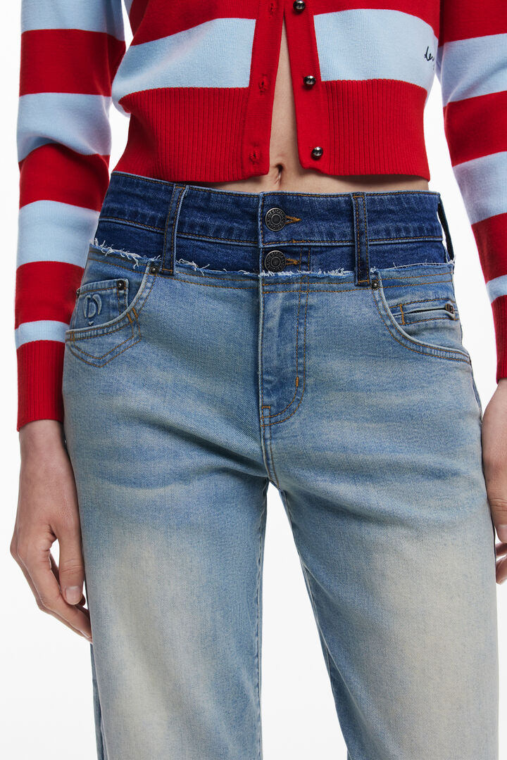 Jeans a doppia vita bicolore | Desigual