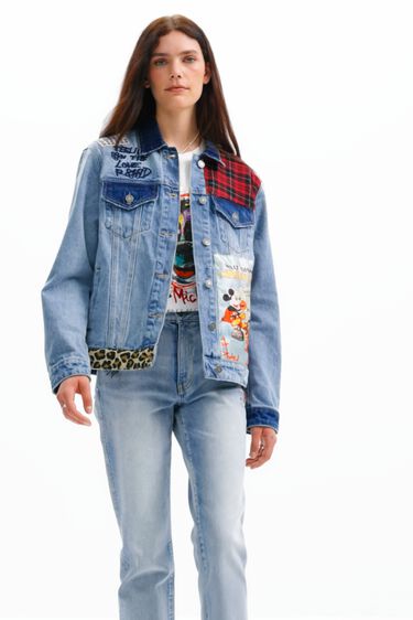 Desigual DISNEY'S MICKEY MOUSE - Jeansjacke - green/grün 