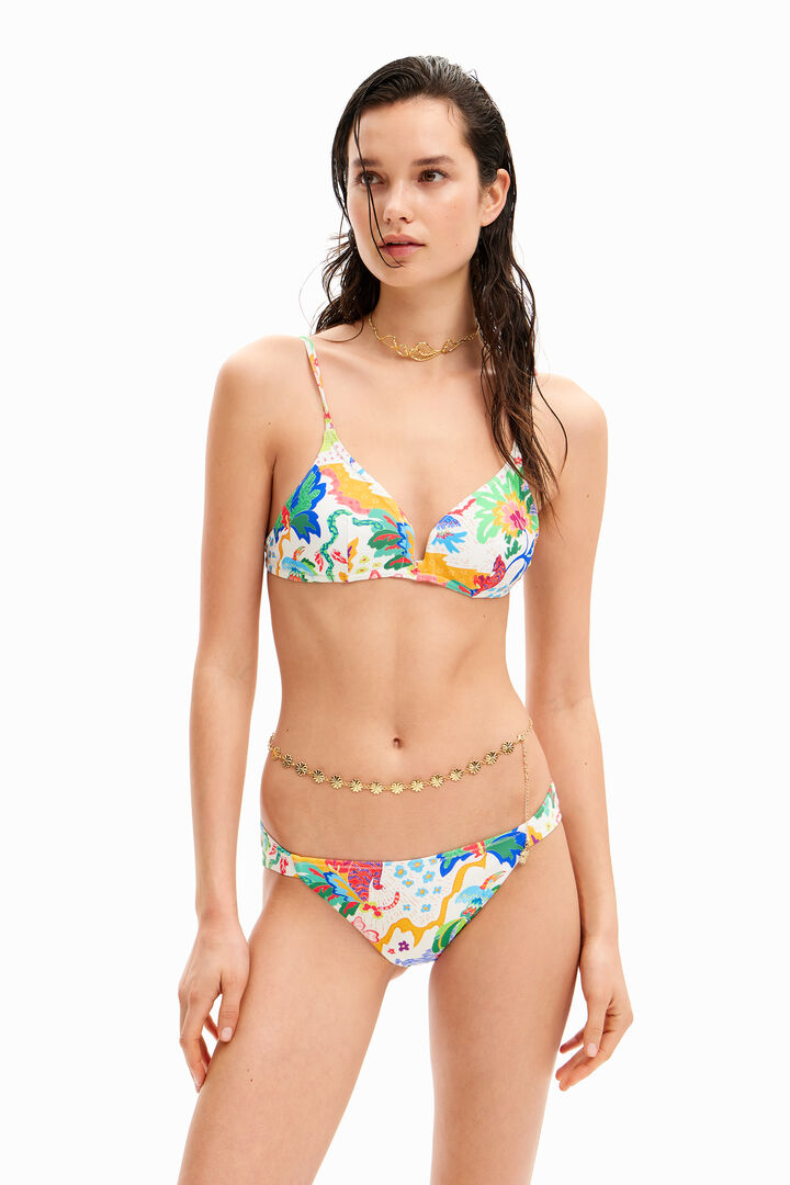 Haut de bikini triangle dessins jungle