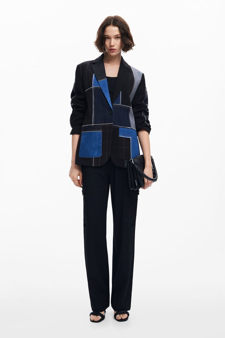 Blazer patchwork combinada | Desigual