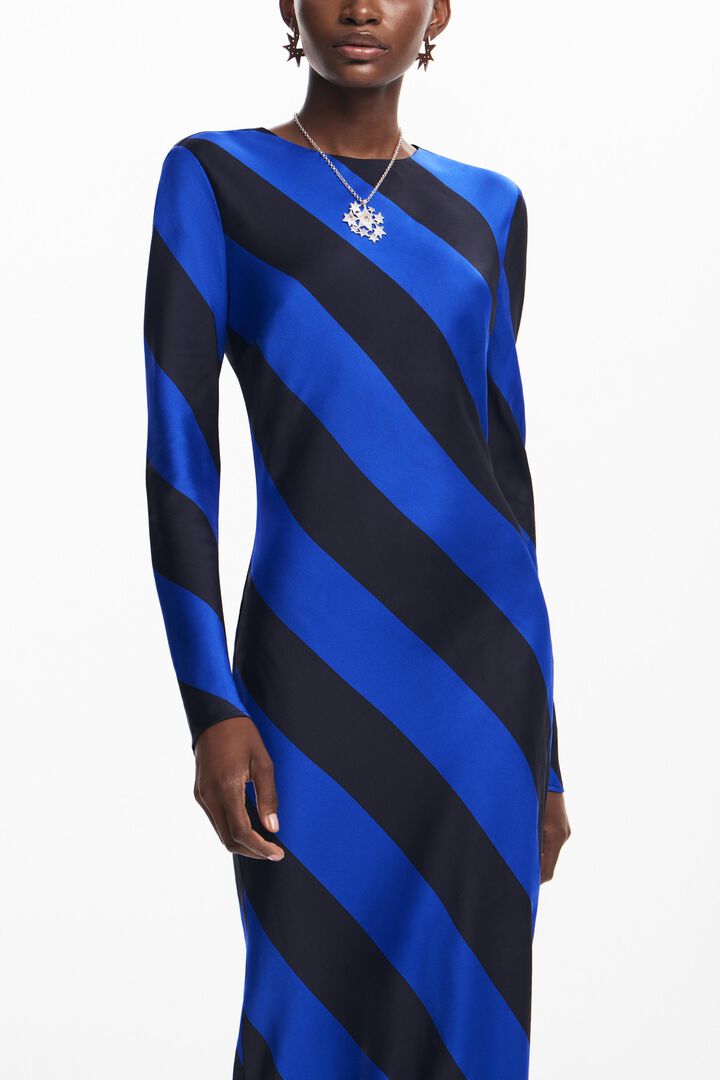 Vestit midi de ratlles | Desigual