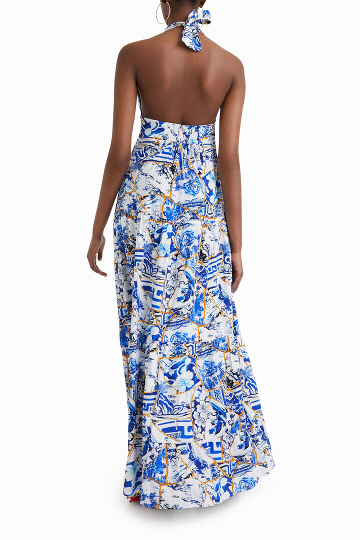 Stella Jean long halter dress | Desigual