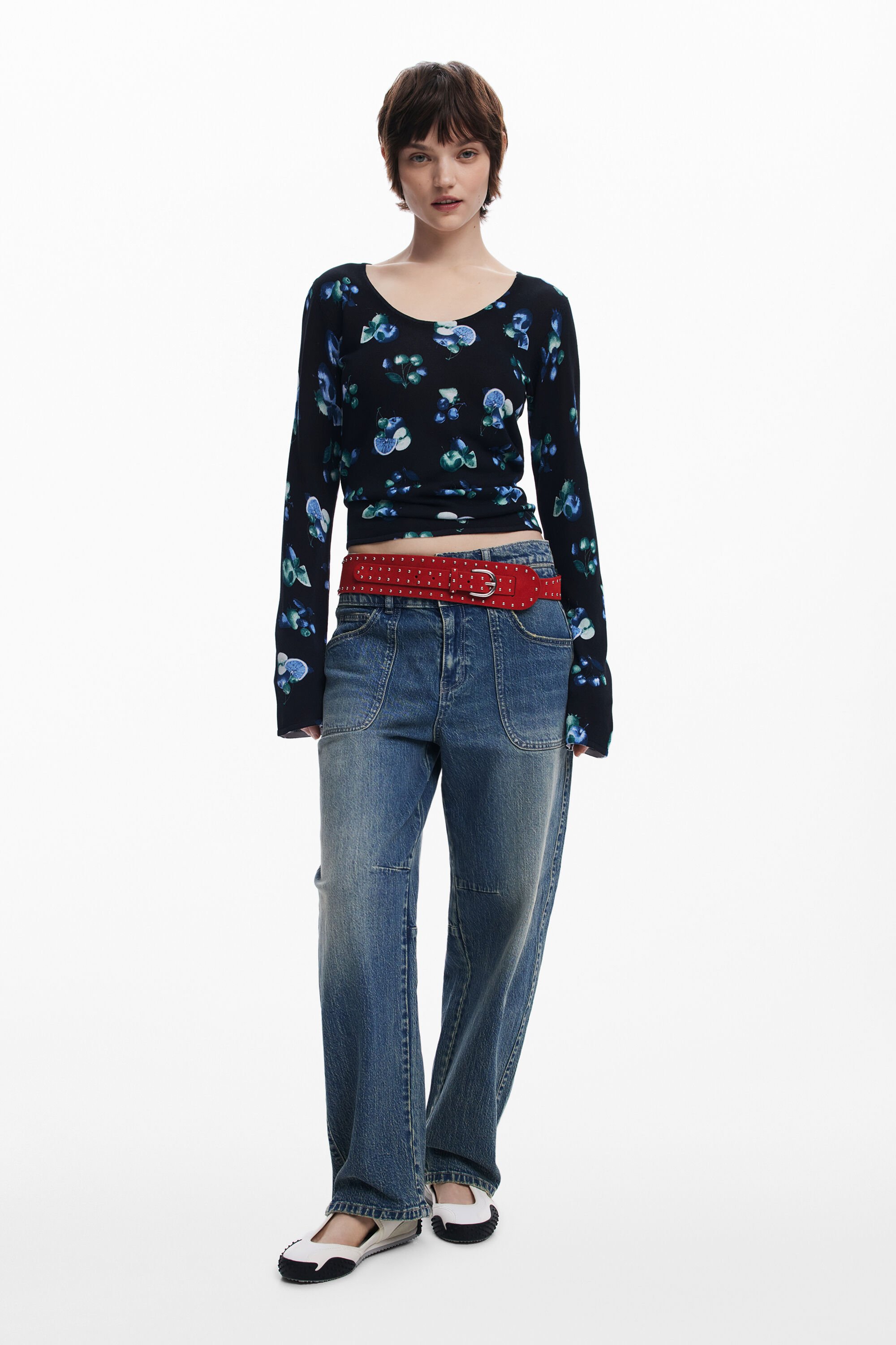フルーツ柄のパーキンスカラーセーター 女性用 I Desigual.com