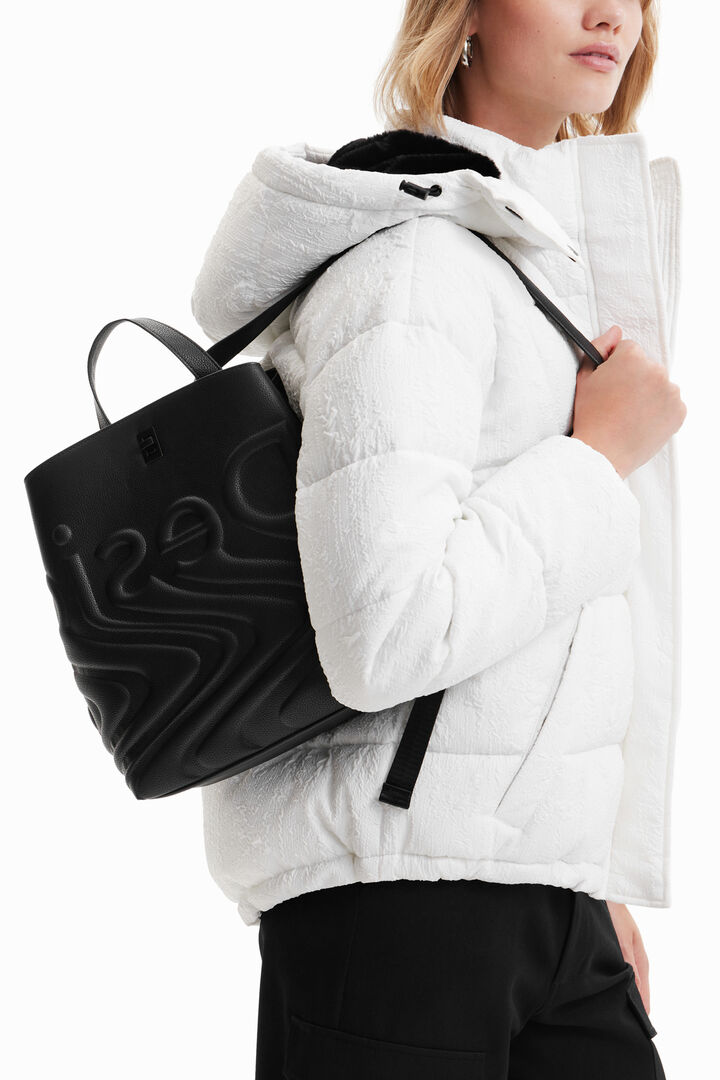 Mochila pequeña logo relieve | Desigual