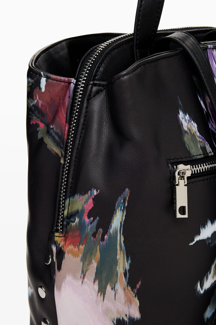 Mochila mini efecto piel | Desigual