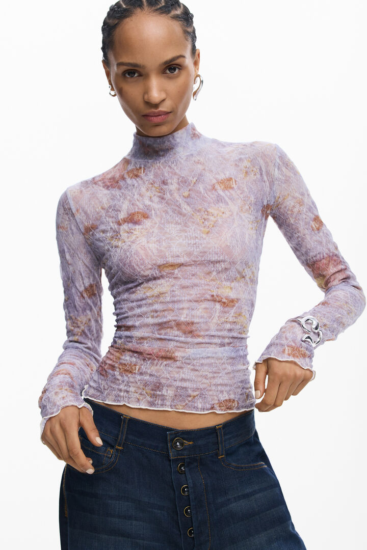 T-shirt à texture imprimée | Desigual