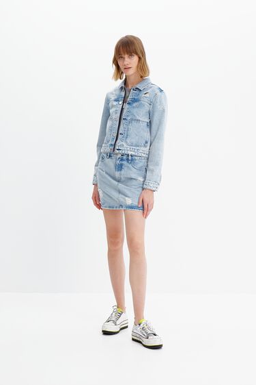 Mini-jupe jean croisée | Desigual