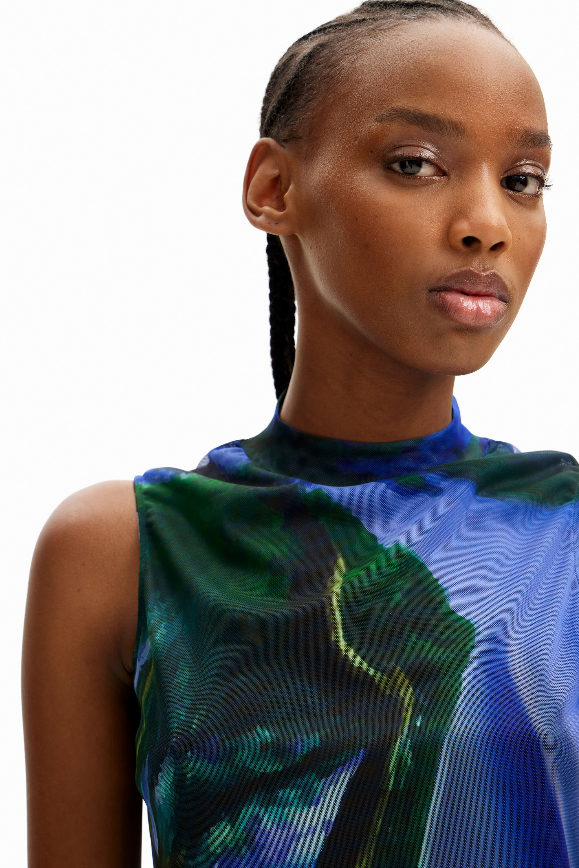 tシャツ M. Christian Lacroix 風景モチーフ チュールTシャツ レディース レディース M. Christian Lacroix 風景モチーフ チュールTシャツ