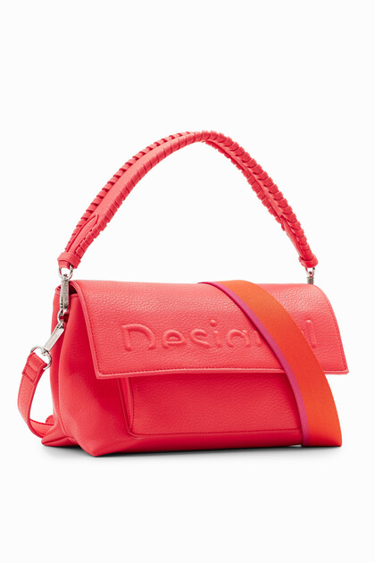 Midsize half-logo crossbody bag
