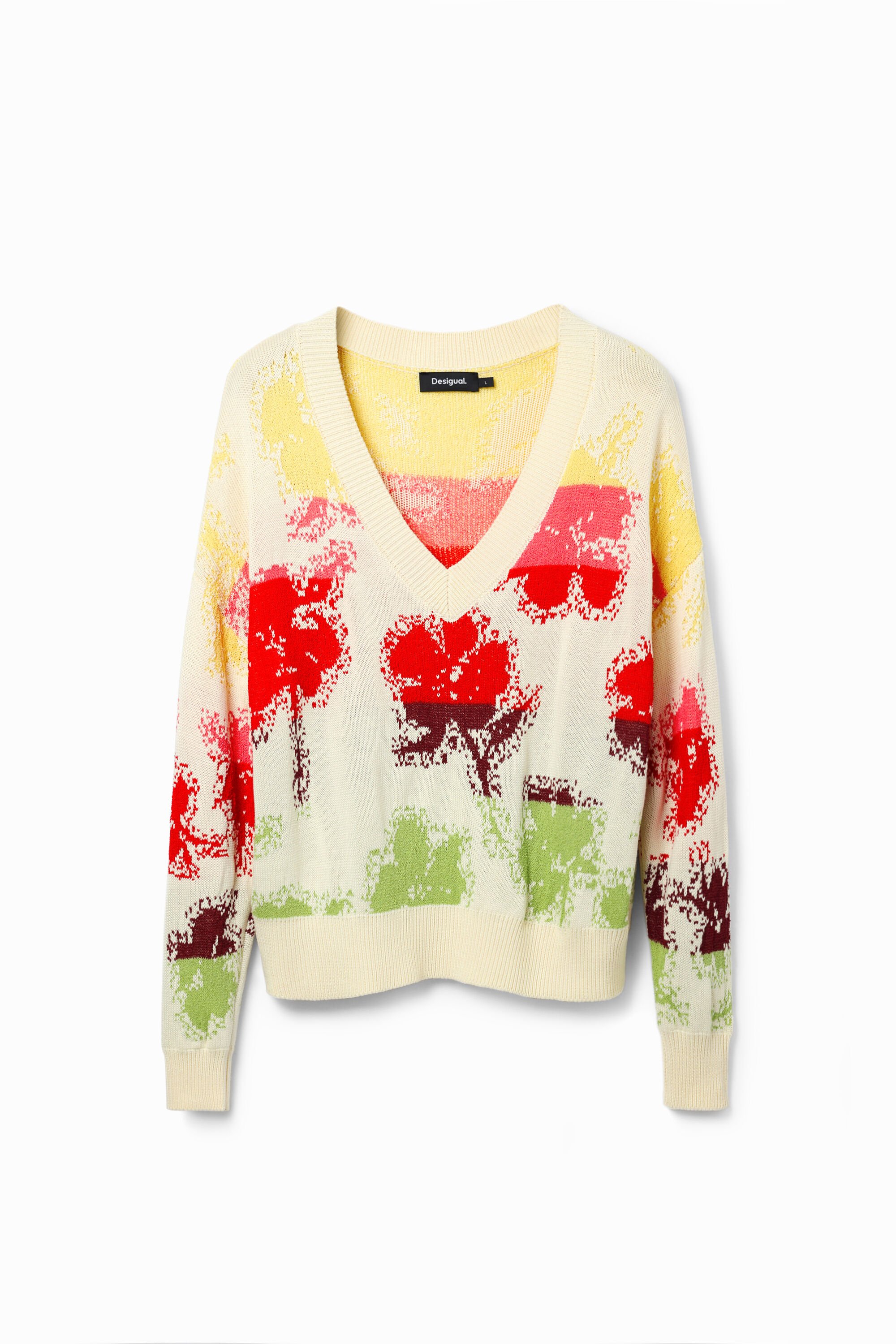 Pull oversize fleurs - Desigual - Modalova