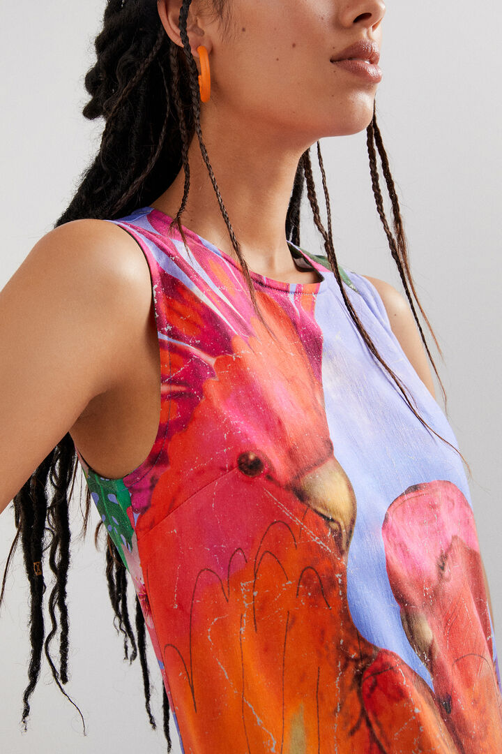 Tropical parrot pinafore | Desigual