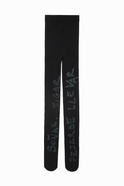 Tone-on-tone message tights