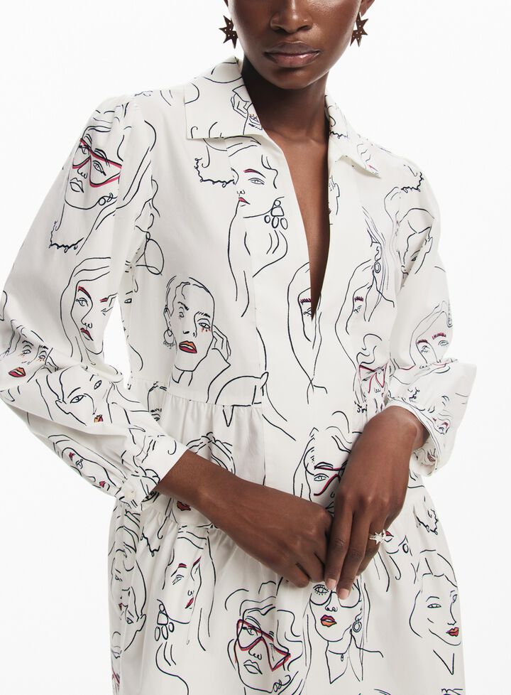 Mini dress with faces | Desigual