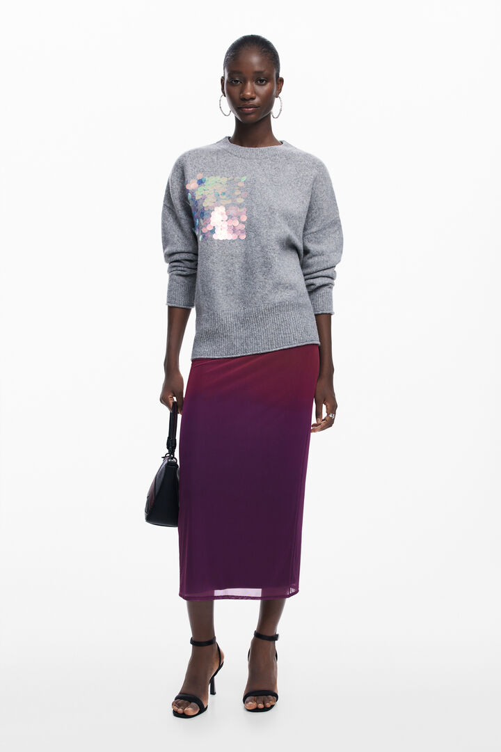 Gray scale sweater | Desigual