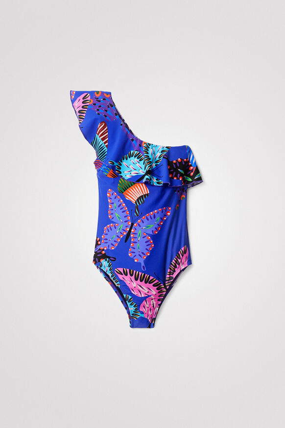 Asymmetrical butterfly swimsuit | Desigual