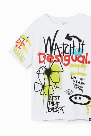T-shirt messages graffiti | Desigual