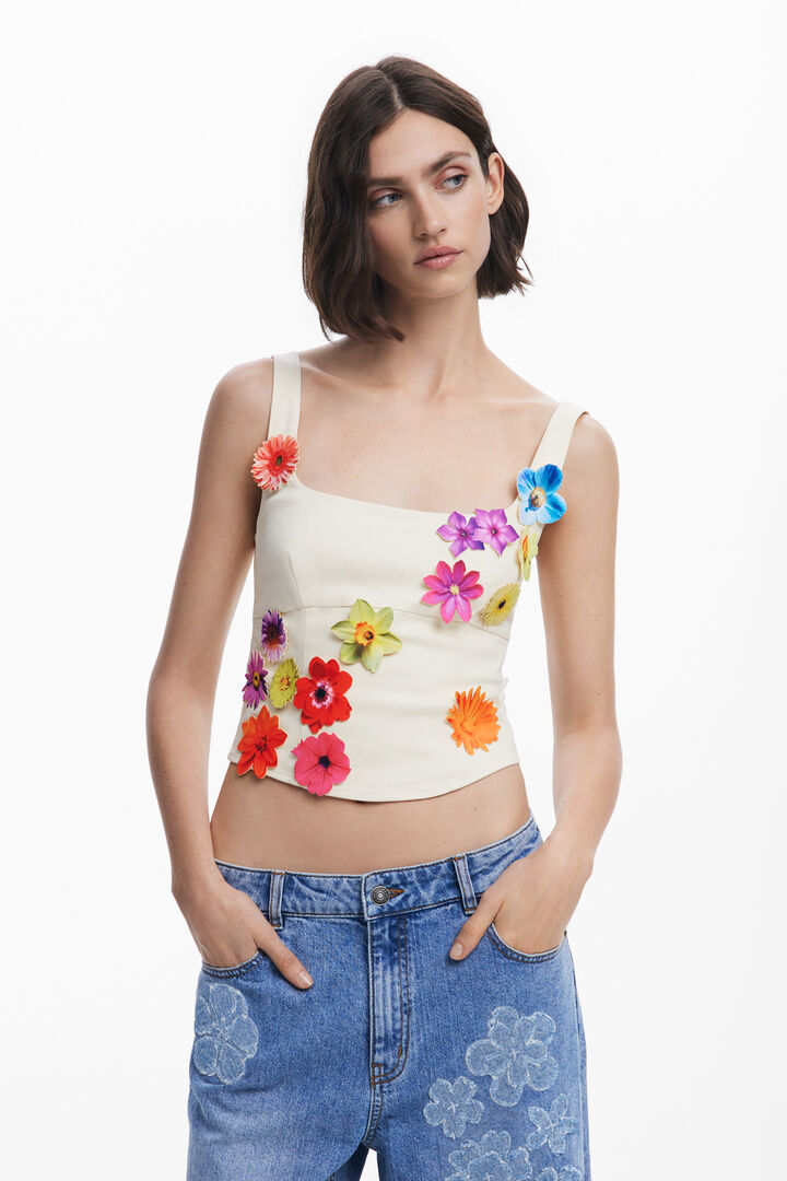 Blusa corset flores Tyler McGillivary | Desigual